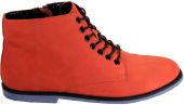 оранжевые ботинки женские, удобные ботинки на шнурках, мягкие ботинки из нубука, натуральный нубук, ботинки на байке, круглый нос ботинки, синяя подошва, низкий ход, мягкая подошва ботинки, разноцветные осенние ботинки, цветные ботинки на молнии, оранжевая замша, черные шнурки на контрасте, фиолетовая подошва, демисезонная обувь, осенняя яркая обувь, на молнии ботинки, каблук 1 см, гидис обувь, geedis обувь, ботинки в интернет магазине, модные расцветки обуви, ботинки на осень новая коллекция, заказать в интернете